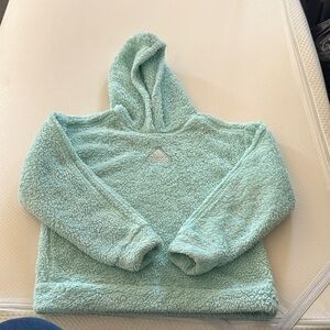 Adidas Light Green Sherpa Hoodie